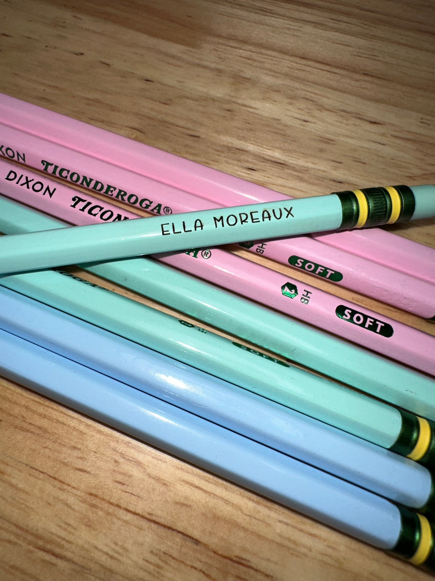 Pastel Personalized Pencils