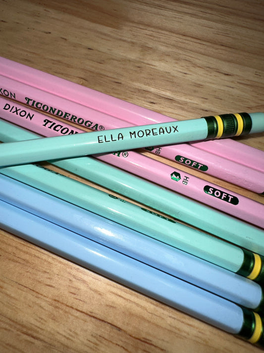 Pastel Personalized Pencils