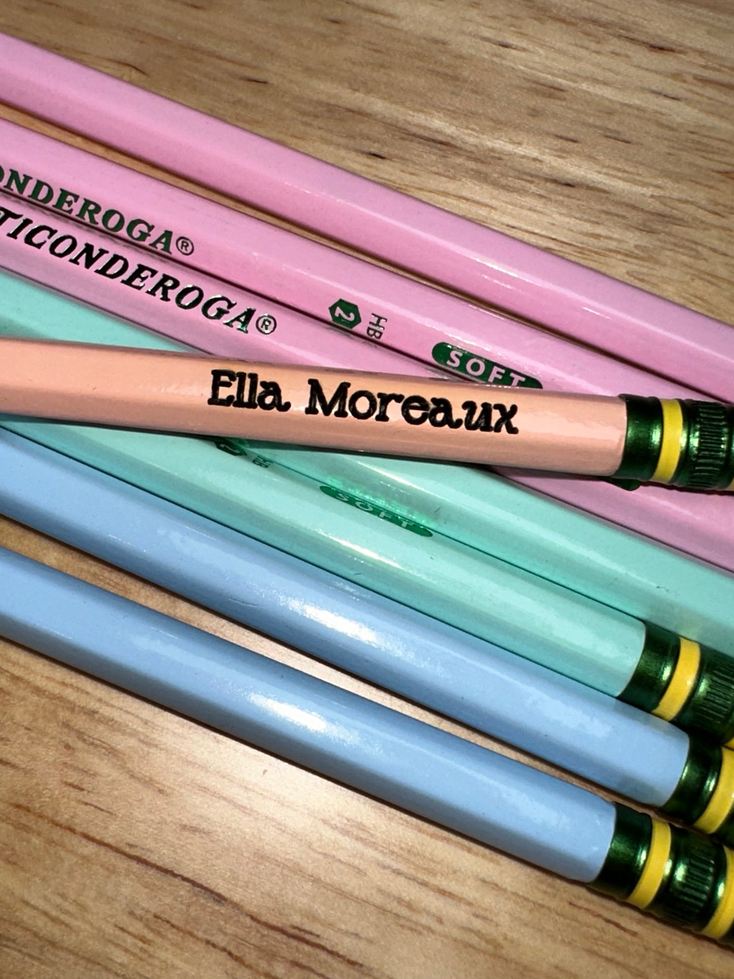 Pastel Personalized Pencils