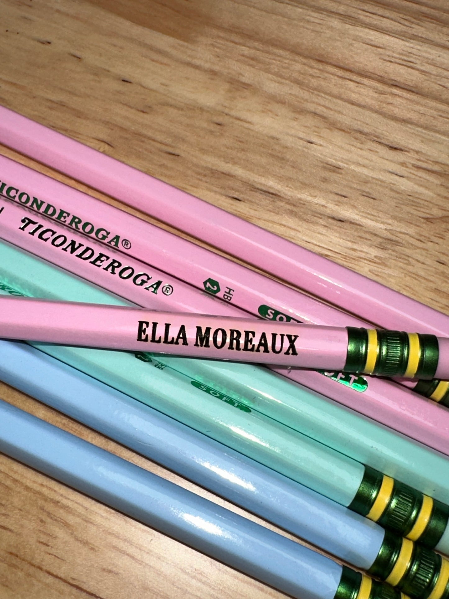 Pastel Personalized Pencils