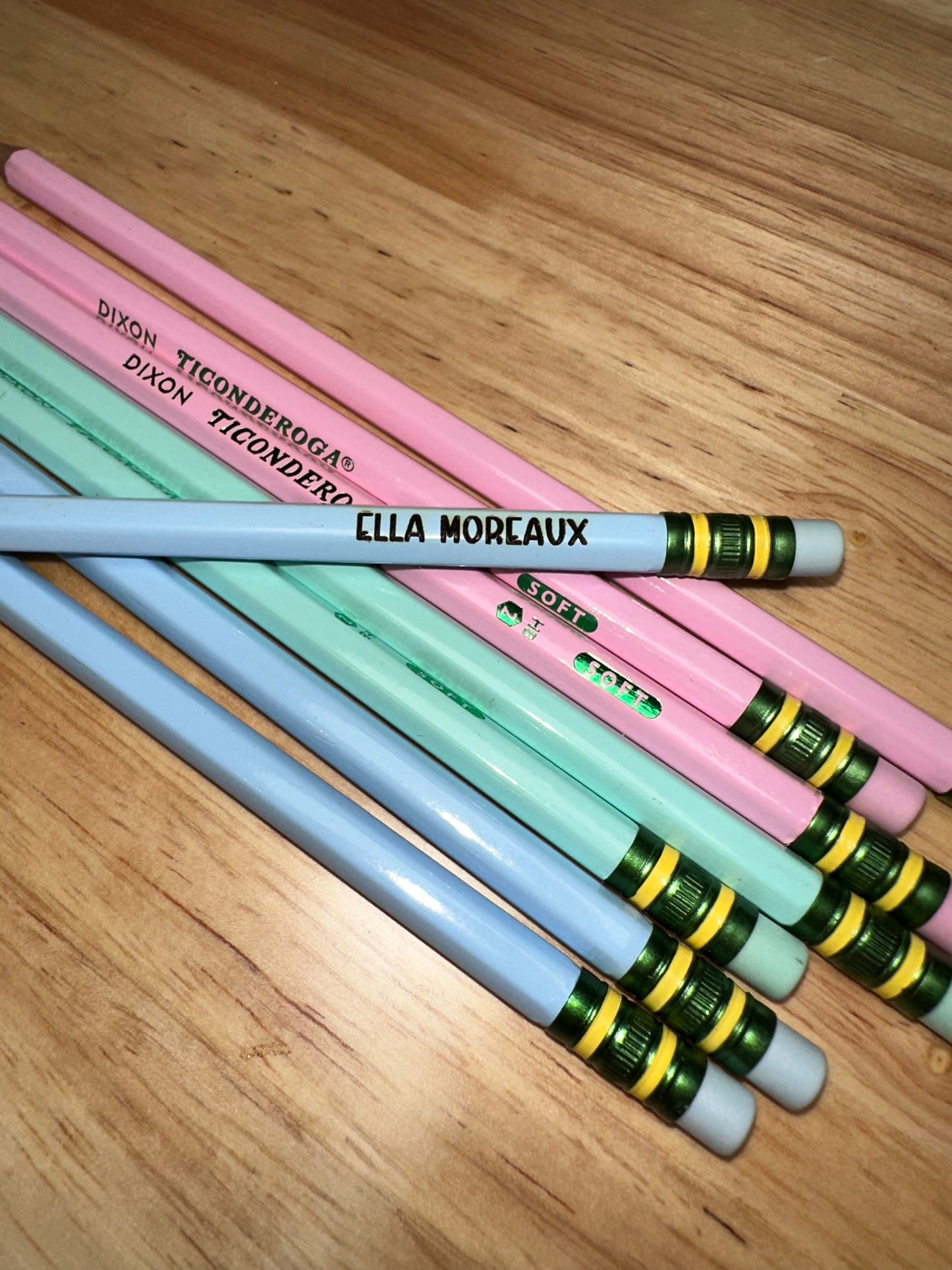 Pastel Personalized Pencils